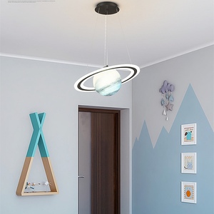 <span class=keywords><strong>Lampadario</strong></span> a stella spaziale con luce del pianeta camera da letto per bambini - Product Image 4