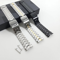 Correa de acero inoxidable para Samsung Galaxy Watch 7 44mm 40mm 6 4 Banda de extremo curvo de metal clásico para Samsung Galaxy Watch 5 Pro Band