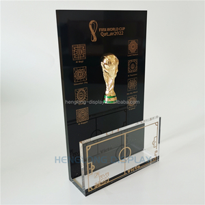 Customized Plastic Crafts Award World Cup 2022 Souvenir Acrylic Plague Trophy