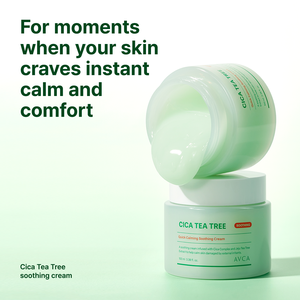 Crème gel hydratante AVCA Quick Calming Cica Tea Tree pour peaux sensibles sujettes aux rougeurs, hydratant quotidien KBeauty 100 ml pour femmes - Product Image 3