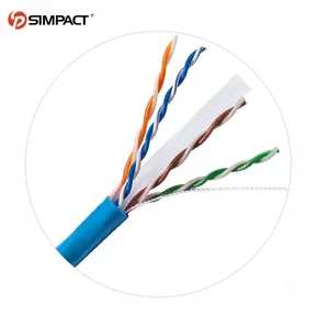0.51mm Ethernet Cable 305m 1000ft cat 6 lan cable roll box cca copper 23awg utp network de red