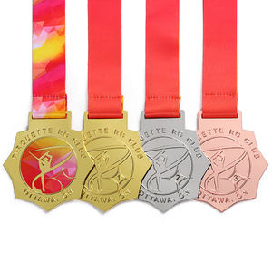 Özelleştirmek lazer gravür 1 <span class=keywords><strong>2</strong></span> 3 madalya dans jimnastik altın Metal emaye Logo spor madalya ödülü - Product Image 1