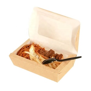 Chất lượng cao giấy kraft Hộp Ăn Trưa takeout giấy nhanh bao bì thực phẩm bán buôn nguyên liệu Hộp Ăn Trưa - Product Image 1