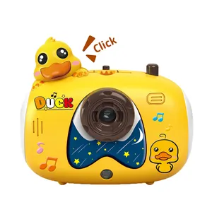 QS prezzo a buon mercato giocattolo educativo precoce bambini plastica cartone animato anatra dinosauro proiezione musicale storia fotocamera giocattoli per bambini regalo per bambini