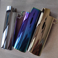 Étui pour briquet en alliage d'aluminium avec porte-clés pour briquet J6, coque de protection multicolores pour briquet, accessoires pour fumeurs