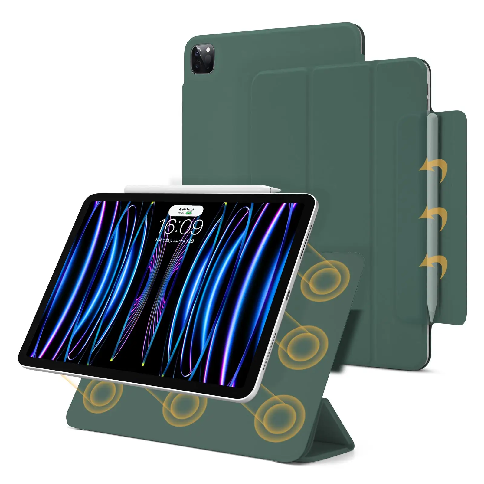 Funda de cuero para tableta con diseño personalizado de alta calidad para iPad Pro 11 12,9 Mini 6 con ranura para bolígrafo para Apple iPad funda