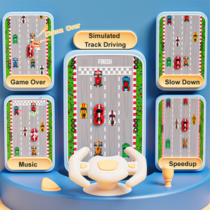 Divertido juego de mesa de coche de carreras de aventura interactivo educativo Musical escritorio simulación conducción volante juguetes para niños - Product Image 6