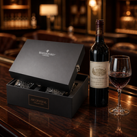 Coffrets Cadeaux Personnalisés pour Spiritueux – Présentoir de Rangement pour Bouteilles de Whisky 750 ml – Plateau de Présentation Premium pour Carafe à Whisky – Boîtes à Charnières Magnétiques