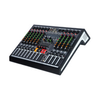 Console de mixage audio professionnelle 10 canaux en métal, interface audio USB, Bluetooth, 256 effets DSP, alimentation fantôme 48V, scène KTV, live