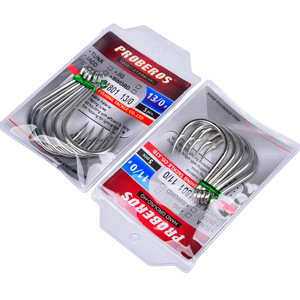 Hameçon circulaire simple pour bar de mer requin truite acier à haute teneur en carbone noir barbelé crochet de gabarit pour vivaneau carpe <span class=keywords><strong>dorade</strong></span> réglage de la rivière - Product Image 6