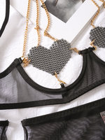 Ensemble de lingerie sexy et érotique de haute qualité pour femmes, ensemble de soutien-gorge et de culottes en dentelle 2 pièces, ensembles élégants pour cadeaux, vêtements intimes pour femmes