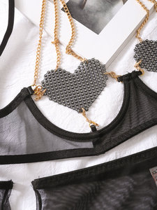 Set Lingerie Sexy da Donna di Alta Qualità, Completo <span class=keywords><strong>Intimo</strong></span> Due Pezzi con Reggiseno in Pizzo e Mutandine, <span class=keywords><strong>Elegante</strong></span> Idea Regalo - Product Image 6