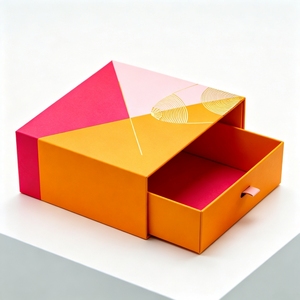 Custom Biodegradable Cardboard Packaging Sliding Drawer Gift Paper Boxes <b>For</b> Cosmetics Essential Oil Skin Care Serum Packing - Product Image 3