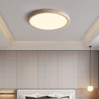 Plafonnier LED moderne en métal jaune travertin Wabi Sabi Hullxine avec IP65, montage en surface pour couloir, balcon et salon