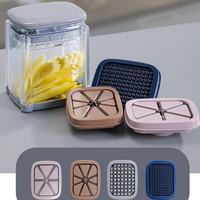 Keuken multifunctionele handmatige fruit- en groentesnijder, commerciële groentehakker, plastic+RVS voedselverwerker