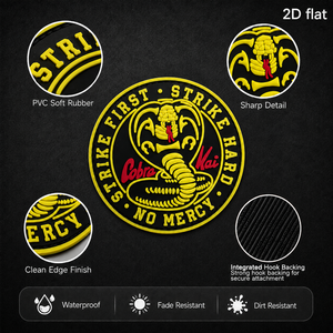 Pronto per la Spedizione: Patch in PVC 3D Rotonda <span class=keywords><strong>Cobra</strong></span> <span class=keywords><strong>Kai</strong></span>, Distintivo Personalizzabile Adatto per Zaini Tattici, Cappelli, Bracciali - Product Image 4