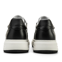 Chaussures de skate pour hommes baskets en cuir hauteur interne augmentant semelle épaisse plate-forme à lacets fait à la main respirant pour homme