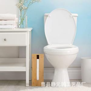 Bamboo Toilet Paper Holder Rectangular With Lid Eco-Friendly Storage <b>Box</b> For Household Use - Product Image 4
