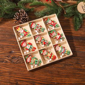 Nouvelle tendance : 18 pendentifs en bois Grinch, lutin, bonhomme en <span class=keywords><strong>pain</strong></span> <span class=keywords><strong>d</strong></span>'<span class=keywords><strong>épice</strong></span>s, ornements de Noël à suspendre à l'arbre de Noël, écologiques, fabriqués à la machine - Product Image 4