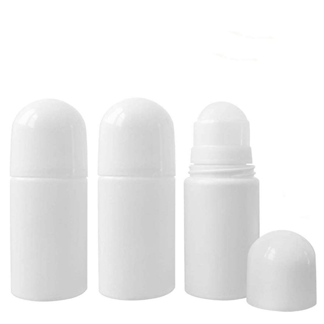 Refillable Roll-on Bottle Empty Cosmetic Packaging 30ml 50ml Deodorants Essential Oil Plastic HDPE Roll-on Deodorant Bottle