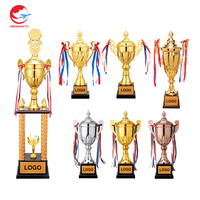 Trophée sportif personnalisé en métal, acrylique et cristal gravé au laser, portable, pour le badminton, le volley-ball, le baseball, le football, le soccer