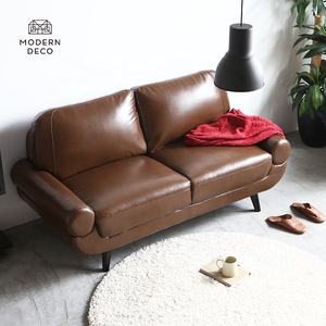 Canapé <span class=keywords><strong>causeuse</strong></span> en faux cuir, sans accoudoirs en similicuir noir marron, tapisserie de salon moderne, <span class=keywords><strong>2</strong></span> <span class=keywords><strong>places</strong></span> - Product Image 2