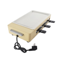 Gril électrique portable et plaque chauffante sans fumée pour cuisiner à l'intérieur de la maison facile à nettoyer après utilisation