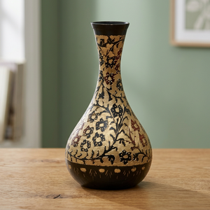Black & Gold European Style Brass <b>Small</b> Tabletop Flower <b>Vase</b> - Product Image 2