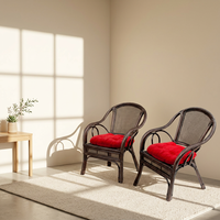 Fauteuil en rotin moderne LURDOS pour hôtel de luxe, hall, salle à manger, école, hôpital, design artisanal, mobilier d'intérieur inspiré d'Indonésie