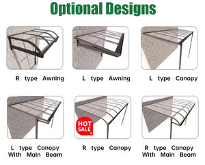 Kanopi Luar Ruangan Atap Miring Tunggal dari Paduan Aluminium untuk Balkon dan Taman Luar Ruangan - Product Image 5