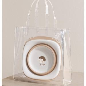 Pot en plastique de voyage Portable épaissi <span class=keywords><strong>pliable</strong></span> à suspendre pour dortoir ménage bébé visage et lavage des pieds produits de bain - Product Image 2