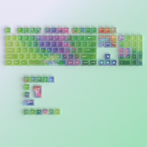Coloré brouillard série Keycap arc-en-ciel Transparent PC cerise profil impression UV 119Key clavier mécanique Keycaps personnalisé ODM/OEM - Product Image 5