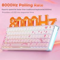 Teclado para Juegos OEM ODM COOL68 65 Rosa con Interruptor Magnético de Efecto Hall y Frecuencia de Sondeo de 8000Hz