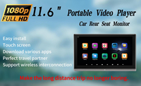 Monitor de reposacabezas Android de entretenimiento para asiento trasero de coche Universal de 11,6 pulgadas (D98) Pantalla táctil IPS USB BT WIFI enlace de espejo inalámbrico