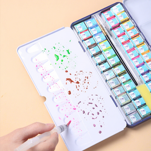 Juego de Pinturas de Acuarela Brillantes Metálicas Sólidas Giorgione de 36 Colores, Muestra Gratis para Pintar sobre Papel - Product Image 6