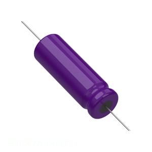 Condensateur à traversée de canal 500D477M040EF2A, en aluminium, 470 µF, 20 %, 40 V, axial TH, 470 µF - Product Image 1