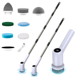 Cepillo de Limpieza Eléctrico Inalámbrico, Resistente al Agua IPX7, Mango Largo Desmontable, 7 Cabezales de Cepillo Reemplazables, Ecológico - Product Image 6