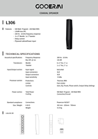 Altavoz de Columna Coaxial Profesional L306, Sistema de Línea de Audio de 500W