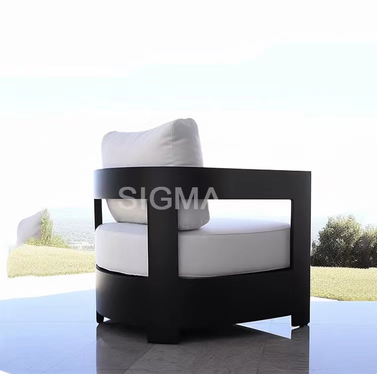 Outdoor Garden Furniture Luxury Garden Lounge Suite Sofa Set Outdoor Furniture Aluminum Single Sofa