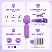 Masseur Rose Wand Étanche de 4,41 Pouces à Forte Vibration pour Stimulation du Point G, Haute Rentabilité, Vente en Gros
