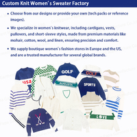 Pull en coton doux personnalisé avec logo jacquard, style preppy haut de gamme, rayures rétro, pour femme, vente en gros