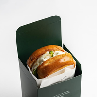 Boîtes personnalisées avec logo-Boîtes à hamburger de luxe et sac à frites Récipients alimentaires jetables