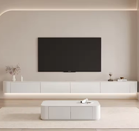 Meuble TV mural moderne avec éclairage LED, vente chaude 2026, directement de l'usine