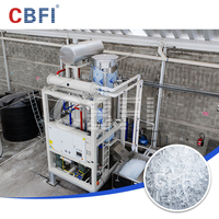 Usine de production de glace comestible cylindrique, machine à glace tubulaire de 30 tonnes