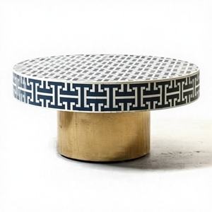 Mesa de Centro de Diseño Moderno y Ecológico de Alta Calidad con Incrustaciones de Hueso de Mop TIMELESS CRAFT TC-802, Tamaño Personalizado para Sala de Estar, Hogar, Hotel - Product Image 1