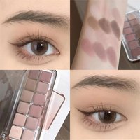 Palette de fards à paupières mats et scintillants 12 couleurs, haute pigmentation, rose neutre, marron, maquillage pour les yeux, cosmétiques