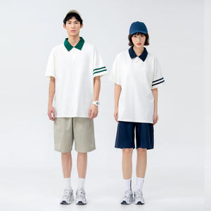 Chemises polo décontractées en gros, unies et personnalisables avec broderie de logo, commande en gros, hommes, femmes, unisexe, prêtes à être expédiées - Product Image 3
