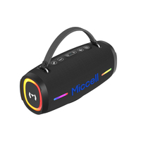 Haut-parleurs portables Miccell en gros, 50W, 3000mAh, haut-parleurs sans fil DJ avec lumières RGB colorées pour fête au bord de la piscine, camping