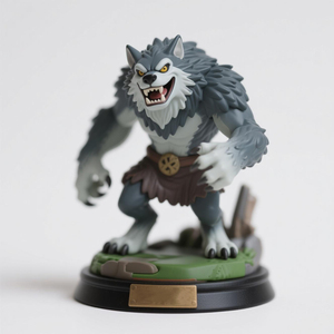 Figuras de Resina de PVC de Personajes 3D de Diseño Personalizado, Modelo de <span class=keywords><strong>Hombre</strong></span> <span class=keywords><strong>Lobo</strong></span> de Dibujos Animados, Adorno Decorativo - Product Image 1