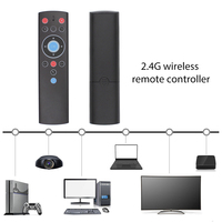 Télécommande vocale portable sans fil 2,4 G à 17 touches avec Air Mouse, Gyroscope, Micro et Apprentissage IR pour Tablette, PC, HTPC, IPTV, Boîtier TV Android